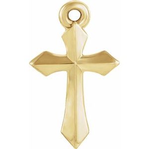 14K Yellow Cross Dangle