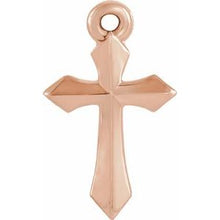 Load image into Gallery viewer, 14K Rose Cross Dangle
