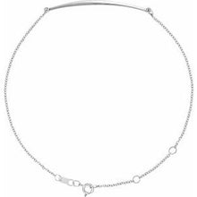 Load image into Gallery viewer, Sterling Silver Curved Bar 6 1/2-7 1/2&quot; Bracelet
