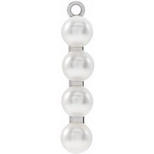 Load image into Gallery viewer, 14K White 3.5 mm White Freshwater Cultured Pearl Bar Dangle
