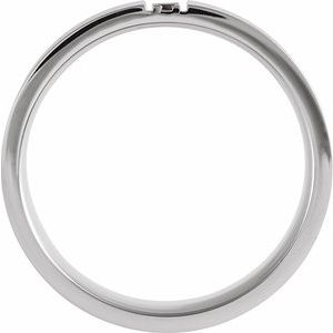 Platinum .08 CTW Black Diamond Band with Satin Finish Size 7