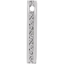 Load image into Gallery viewer, Sterling Silver 24.63x4.97 mm Engravable Sculptural Bar Slide Pendant
