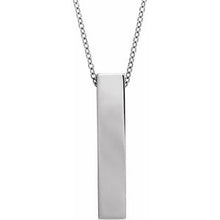 Load image into Gallery viewer, Sterling Silver Sculptural Bar 16-18&quot; Necklace
