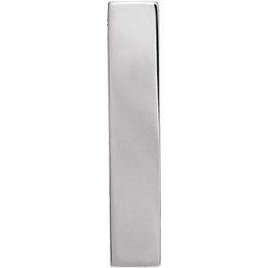 Sterling Silver 24.63x4.97 mm Engravable Sculptural Bar Slide Pendant