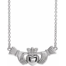 Load image into Gallery viewer, Sterling Silver Claddagh 16&quot; Necklace
