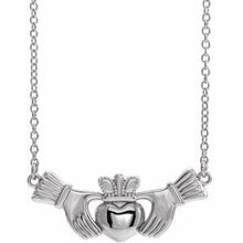 Load image into Gallery viewer, Sterling Silver Claddagh 18&quot; Necklace
