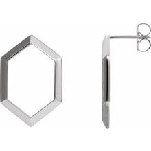 Load image into Gallery viewer, Sterling Silver Geometric Drop Earrings
