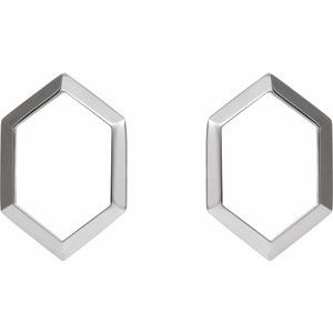 Sterling Silver Geometric Drop Earrings