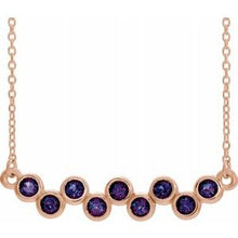 Charger l&#39;image dans la galerie, Collier en or rose 18 carats serti clos de 18-18 &quot;
