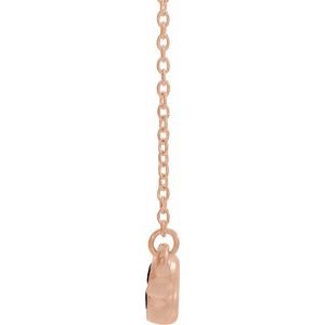 Collier en or rose 18 carats serti clos de 18-18 "
