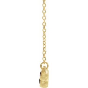 14K Yellow Alexandrite Bezel-Set Bar 16-18" Necklace