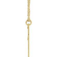 Charger l&#39;image dans la galerie, 14K Yellow Gold-Plated Sterling Silver Block Initial F 16-18&quot; Necklace with Brush Finish
