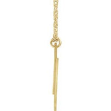 Charger l&#39;image dans la galerie, 14K Yellow Gold-Plated Sterling Silver Block Initial N 16-18&quot; Necklace with Brush Finish
