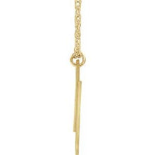 Load image into Gallery viewer, 14K Yellow Gold-Plated Sterling Silver Block Initial N 16-18&quot; Necklace with Brush Finish
