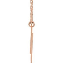 Charger l&#39;image dans la galerie, 14K Rose Gold-Plated Sterling Silver Block Initial N 16-18&quot; Necklace with Brush Finish
