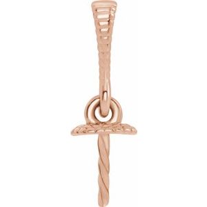 14K Rose Pendant Mounting for Pearl