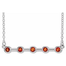 Charger l&#39;image dans la galerie, Sterling Silver Citrine Bezel-Set Bar 18&quot; Necklace
