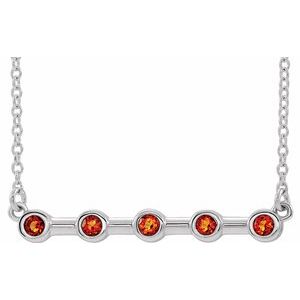 Sterling Silver Citrine Bezel-Set Bar 18