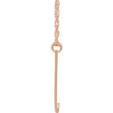 Charger l&#39;image dans la galerie, 14K Rose Gold-Plated Sterling Silver Block Initial J 16-18&quot; Necklace with Brush Finish
