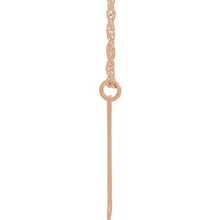 Charger l&#39;image dans la galerie, 14K Rose Gold-Plated Sterling Silver Block Initial L 16-18&quot; Necklace with Brush Finish
