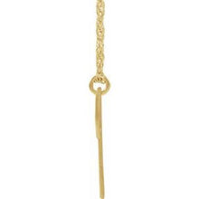 Load image into Gallery viewer, 14K Yellow Gold-Plated Sterling Silver Block Initial P 16-18&quot; Necklace with Brush Finish
