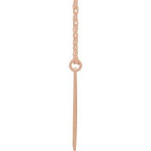 Charger l&#39;image dans la galerie, 14K Rose Gold-Plated Sterling Silver Block Initial D 16-18&quot; Necklace with Brush Finish
