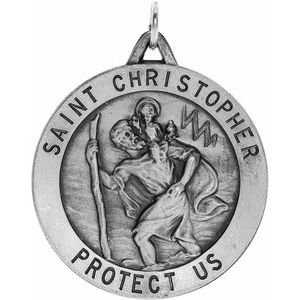 Sterling Silver 33 mm St. Christopher Medal