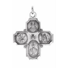 Load image into Gallery viewer, Sterling Silver 30x29 mm Four-Way Cross Medal
