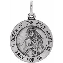 Load image into Gallery viewer, Sterling Silver 18 mm Scapular Medal
