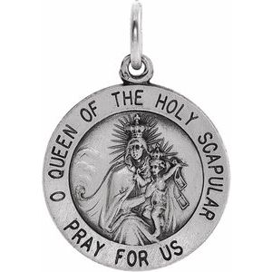 Sterling Silver 18 mm Scapular Medal