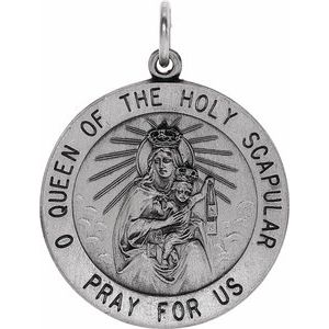 Sterling Silver 25 mm Scapular Medal