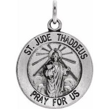 Load image into Gallery viewer, Sterling Silver 15 mm St. Jude Thaddeus Medal
