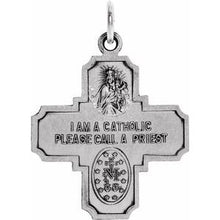 Load image into Gallery viewer, Sterling Silver 25x24 mm Four-Way Cross Medal
