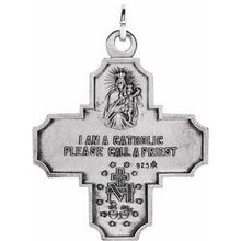Load image into Gallery viewer, Sterling Silver 30x29 mm Four-Way Cross Medal
