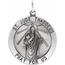 Load image into Gallery viewer, Sterling Silver 25 mm St. Jude Thaddeus Medal
