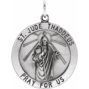 Sterling Silver 25 mm St. Jude Thaddeus Medal