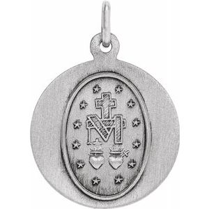 Sterling Silver 15 mm Miraculous Medal