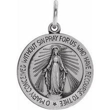 Load image into Gallery viewer, Sterling Silver 18 mm Miraculous Medal
