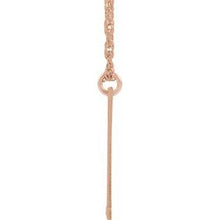Charger l&#39;image dans la galerie, 14K Rose Gold-Plated Sterling Silver Block Initial I 16-18&quot; Necklace with Brush Finish
