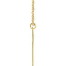 Load image into Gallery viewer, 14K Yellow Gold-Plated Sterling Silver Block Initial R 16-18&quot; Necklace with Brush Finish
