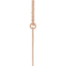 Charger l&#39;image dans la galerie, 14K Rose Gold-Plated Sterling Silver Block Initial R 16-18&quot; Necklace with Brush Finish
