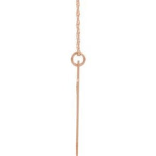 Load image into Gallery viewer, 14K Rose Gold-Plated Sterling Silver Block Initial X 16-18&quot; Necklace with Brush Finish
