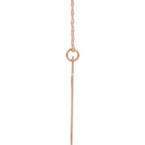 14K Rose Gold-Plated Sterling Silver Block Initial X 16-18" Necklace with Brush Finish