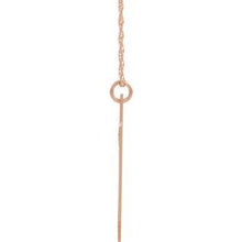 Charger l&#39;image dans la galerie, 14K Rose Gold-Plated Sterling Silver Block Initial X 16-18&quot; Necklace with Brush Finish
