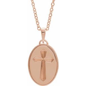 Cross Medal Necklace or Pendant