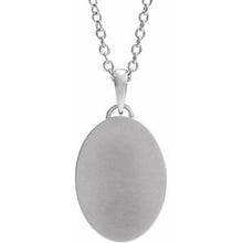 Load image into Gallery viewer, Sterling Silver  Oval Cross Medal 20&quot; Necklace
