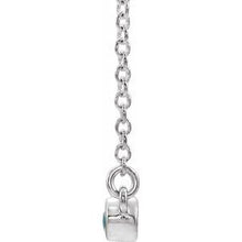 Charger l&#39;image dans la galerie, Sterling Silver Peridot Bezel-Set Bar 18&quot; Necklace
