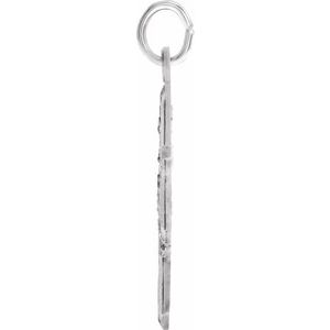 Sterling Silver 25x24 mm Four-Way Cross Medal