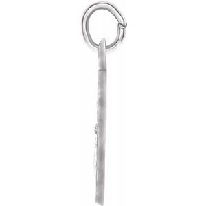 Sterling Silver 18 mm Guardian Angel Medal