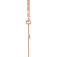 Charger l&#39;image dans la galerie, 14K Rose Gold-Plated Sterling Silver Block Initial F 16-18&quot; Necklace with Brush Finish
